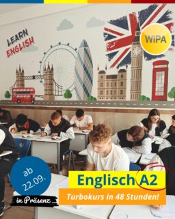 Englisch A2 in nur 48h? 😎 Yes, you can!
Let’s gooo 🚀"
✨ Level up your English in record time! ✨
🚀 Englisch Intensivkurs A2 für Erwachsene bei WIPA Berlin
📍 Möllendorffstr. 48, 10367 Berlin
🕒 montags & mittwochs | 16:15 – 17:45 Uhr
⏱️ A2 in nur 48 Stunden
👉 Starte jetzt – fürs Verreisen & Alltag! 💬🌍
#Englischlernen #Berlin #WIPABerlin #Englischkurs #Intensivkurs #Sprachschule #learnenglishinberlin #englishforadults #EnglischIntensivkurs #LerneEnglischInBerlin
