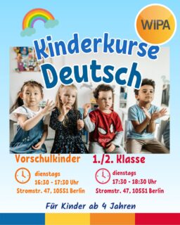 🌟🎒 NEU in Moabit: Deutschkurse für Kinder! 🇩🇪👧👦
Spielerisch Deutsch lernen, neue Freunde finden und mit Freude die deutsche Sprache entdecken – unsere Kinderkurse in Berlin sind speziell für Vorschulkinder und Grundschulkinder entwickelt. Im Deutschunterricht für Kinder fördern wir altersgerecht Sprechen, Verstehen, Wortschatz und Sprachkompetenz durch kreative Übungen, interaktive Aktivitäten und Lernen mit Spaß. 📚✨
Unsere Kurse eignen sich besonders für Kinder, die Deutsch als Zweitsprache (DaZ) oder Deutsch als Fremdsprache (DaF) lernen und gezielte Sprachförderung benötigen. Mit individueller Kinderförderung in kleinen Gruppen schaffen wir eine motivierende Lernumgebung, in der Kinder mit Spaß und Selbstvertrauen Deutsch lernen können. 🌈
Ob Kinderdeutsch für den Alltag, Unterstützung in der Schule oder zusätzliche Förderung – unsere Sprachschule in Berlin begleitet Kinder auf ihrem Weg zu besseren Deutschkenntnissen. Familien in Berlin und besonders in Moabit finden bei WIPA Berlin professionelle Unterstützung für erfolgreiches Deutschlernen für Kinder.
🎁 Die erste Probestunde ist kostenlos!
📍 WIPA GmbH
Stromstraße 47
10551 Berlin – Moabit
👩🏫 Kontaktperson: Frau Daniela Rebentisch
📞 Telefon: 030 557414 42 | 030 557414 34
📧 E-Mail: daniela.rebentisch@wipa.de
🌐 www.wipa.berlin
#deutschlernen🇩🇪 #deutschlernenmachtspaß #deutschfürkinder #deutschfürvorschulkinder #berlinmoabit