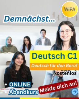 ✨ Deutsch-Upgrade für deine Karriere – C1 Deutsch für den Beruf (kostenlos)

Du hast viel Erfahrung, aber dir fehlen im Job manchmal die richtigen Worte?
Mit unserem C1 Deutschkurs für den Beruf gewinnst du Sicherheit, Selbstvertrauen und sprachliche Stärke.

💼 Berufsspezifisches Deutsch auf C1-Niveau
💻 Onlinekurs & 🌙 Abendkurs – ideal neben dem Job
🎓 Kostenloser Deutschkurs

👉 Heute noch anmelden und den nächsten Karriereschritt machen!

📞 030 557414-18
✉️ nathalie.petersen@wipa.de

#DeutschFürDenBeruf #C1Deutsch
#C1Deutschkurs #DeutschUpgrade
#KarriereAufDeutsch #BerufsspezifischesDeutsch
#DeutschOnlinekurs #AbendkursDeutsch
#KostenloserDeutschkurs #DeutschLernenBerlin