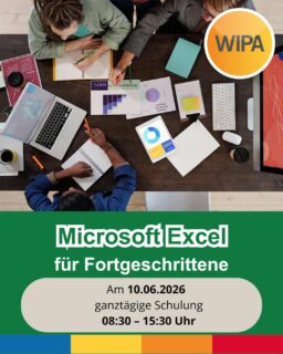 📊💼 Werde zum Excel-Profi und arbeite effizienter mit Daten!
Du kennst bereits die Grundlagen von Excel und möchtest deine Kenntnisse erweitern? Dann ist unser Tageskurs Excel für Fortgeschrittene genau das Richtige für dich! 🚀
📅 10.06.2026
⏰ 08:30 — 15:30 Uhr
📍 WIPA GmbH, Möllendorffstraße 48, 10367 Berlin
In diesem praxisorientierten Kurs vertiefst du deine Kenntnisse in Microsoft Excel und lernst fortgeschrittene Funktionen kennen, die im Berufsalltag besonders gefragt sind. 💻
✔ Erweiterte Formeln und Funktionen anwenden
✔ Professionelle Tabellen und Auswertungen erstellen
✔ Daten analysieren und strukturieren
✔ Diagramme und Visualisierungen effizient nutzen
✔ Arbeiten mit Filtern, Sortierungen und großen Datensätzen
✔ Produktiver und schneller mit Excel arbeiten
✔ Digitale Kompetenzen für Büro, Verwaltung und Unternehmen stärken
Fortgeschrittene Kenntnisse in Microsoft Excel und MS Office sind ein großer Vorteil auf dem heutigen Arbeitsmarkt. Wer sicher mit Tabellenkalkulation, Datenanalyse und professioneller Datenbearbeitung umgehen kann, verbessert seine Karrierechancen in Büroarbeit, Verwaltung, Buchhaltung, Controlling und vielen weiteren Berufsfeldern. Unser EDV-Kurs unterstützt dich dabei, deine berufliche Qualifikation auszubauen, effizienter zu arbeiten und dich optimal auf die Anforderungen der modernen Arbeitswelt in Deutschland vorzubereiten. 🌍📈
📲 Buche noch heute deinen Tageskurs in unserem Online-Shop! Link in Bio.
#WIPABerlin #MicrosoftExcel #ExcelFortgeschrittene #MSOffice #OfficeSkills #Weiterbildung #Arbeitsmarkt #Datenanalyse #Tabellenkalkulation #DigitaleKompetenzen #Berlin #Karriere #ExcelKurs #EDVKurs #BeruflicheWeiterbildung